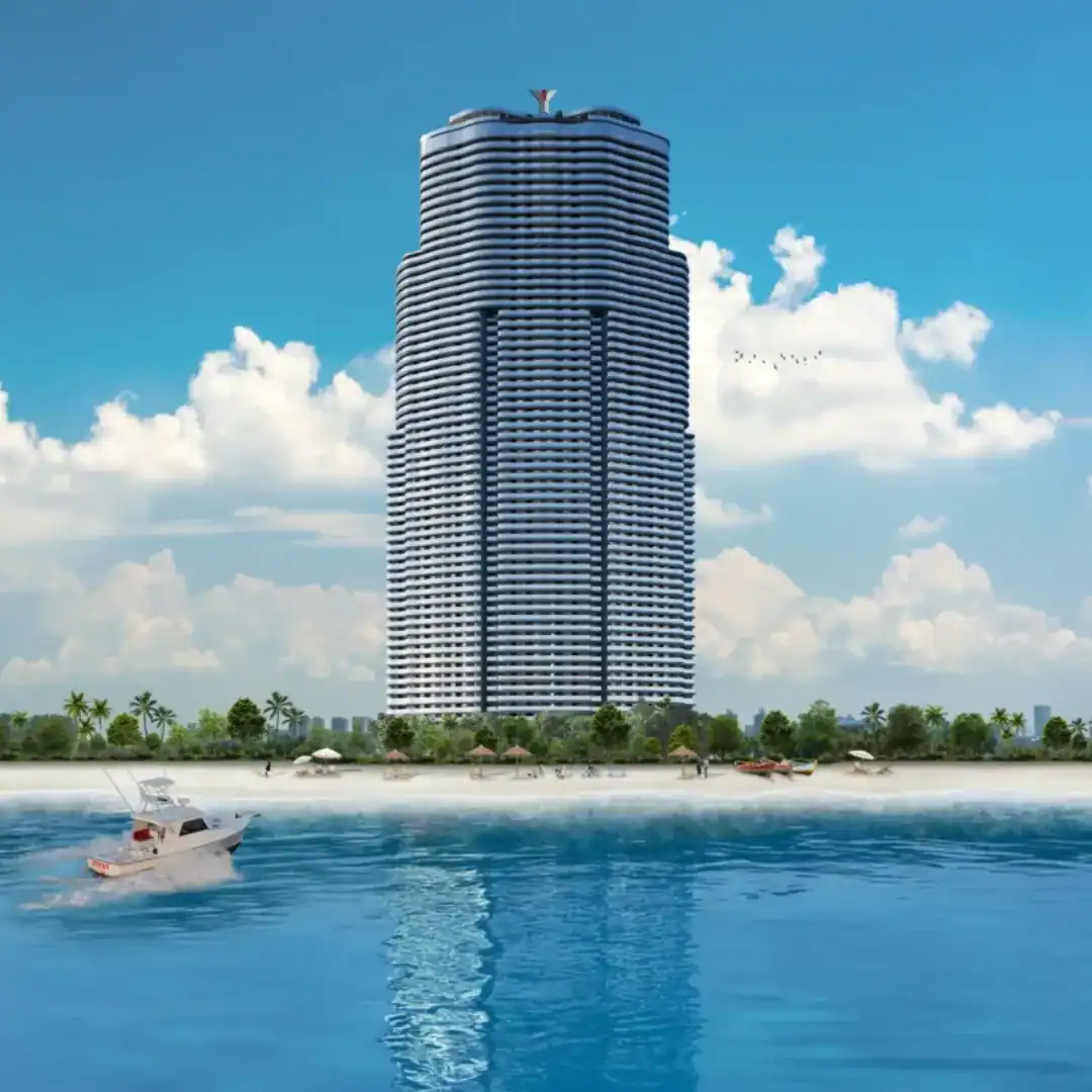 Yamuna Sky City tower with beachfront view
